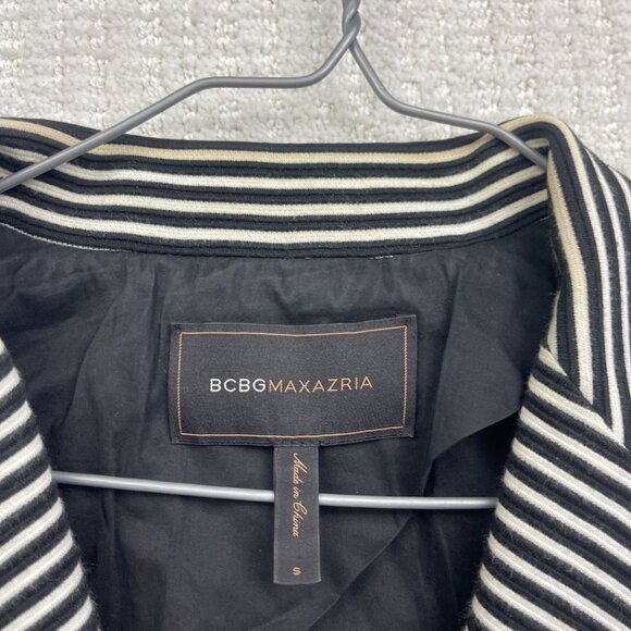BCBG Maxazria Women Black / White Striped Blazer Jacket Size Small Preppy Glam - Picture 4 of 14